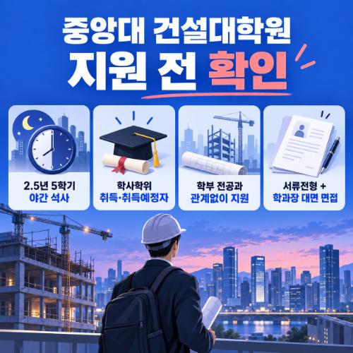 중앙대 건설대학원 조건